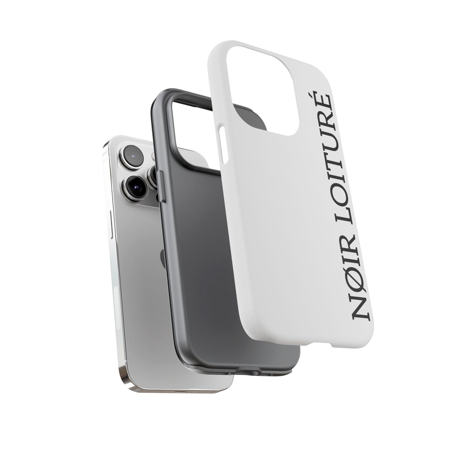 NØIR LOITURÉ Phone Case - Minimalistische stoßfeste Handyhülle mit schwarzem Logo