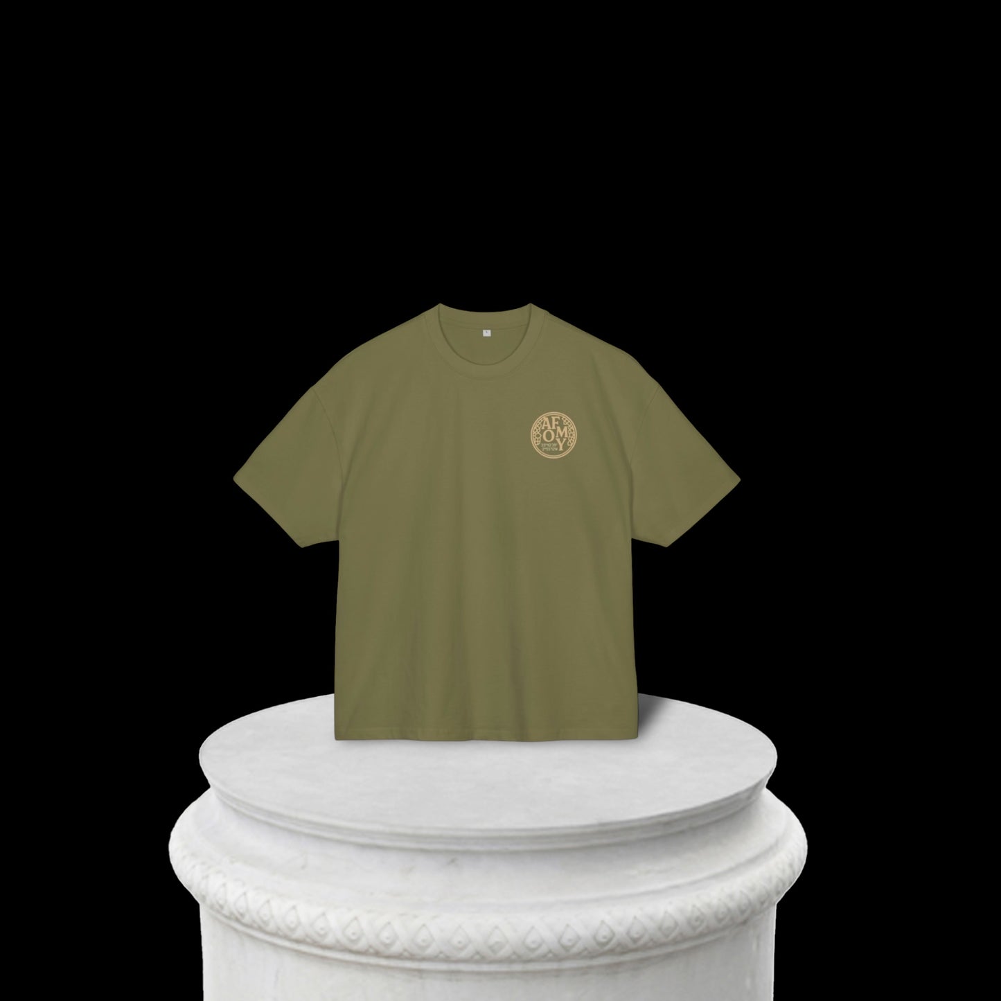 AFOMY T-Shirt in Olive - 100% Baumwolle Oversize Fit Streetwear