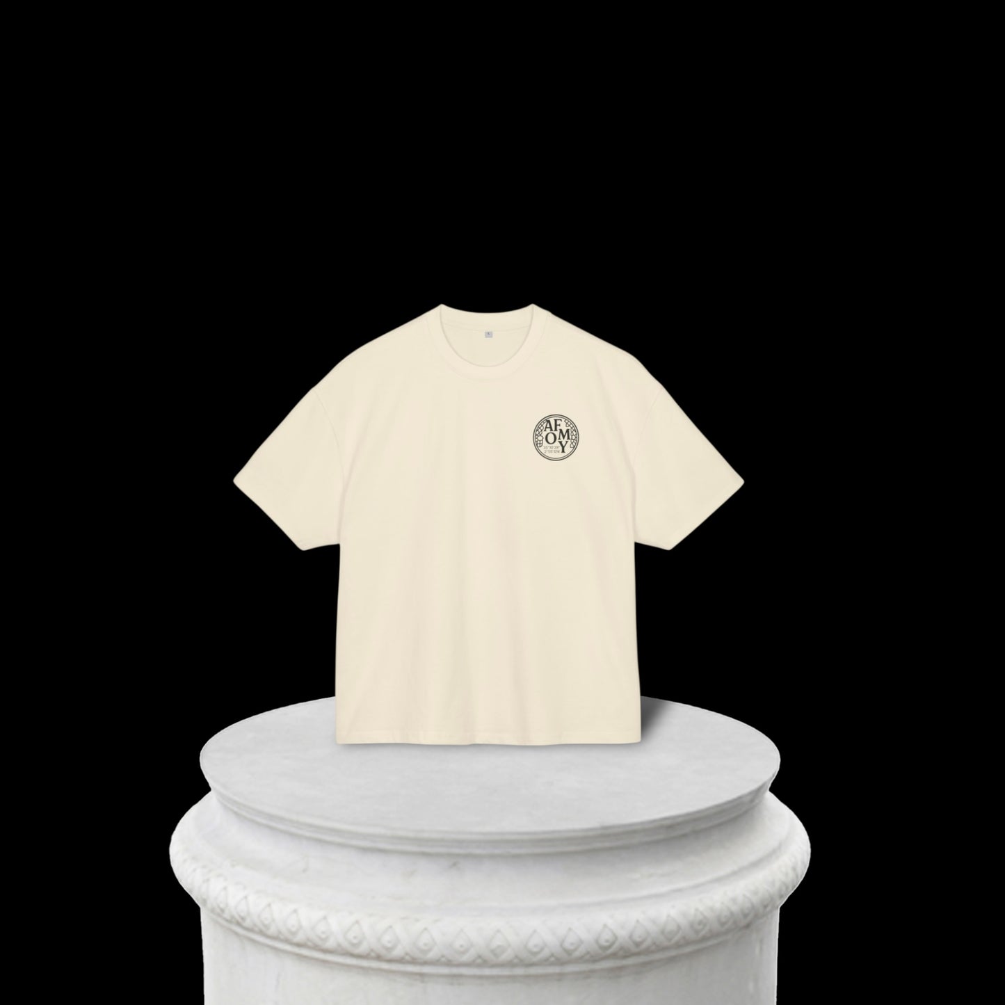 AFOMY T-Shirt in Sand - 100% Baumwolle Oversize Fit Streetwear