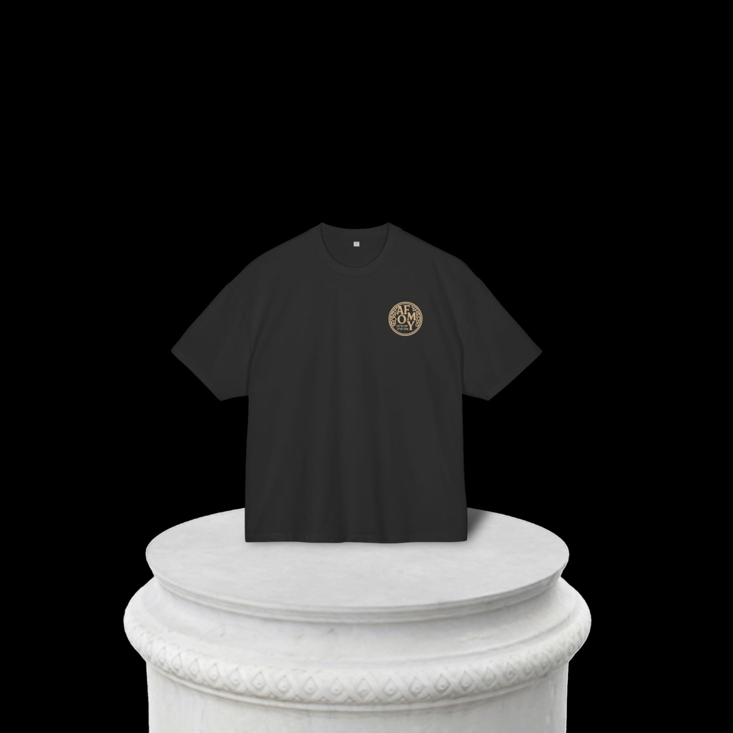 AFOMY T-Shirt in Schwarz - 100% Baumwolle Oversize Fit Streetwear