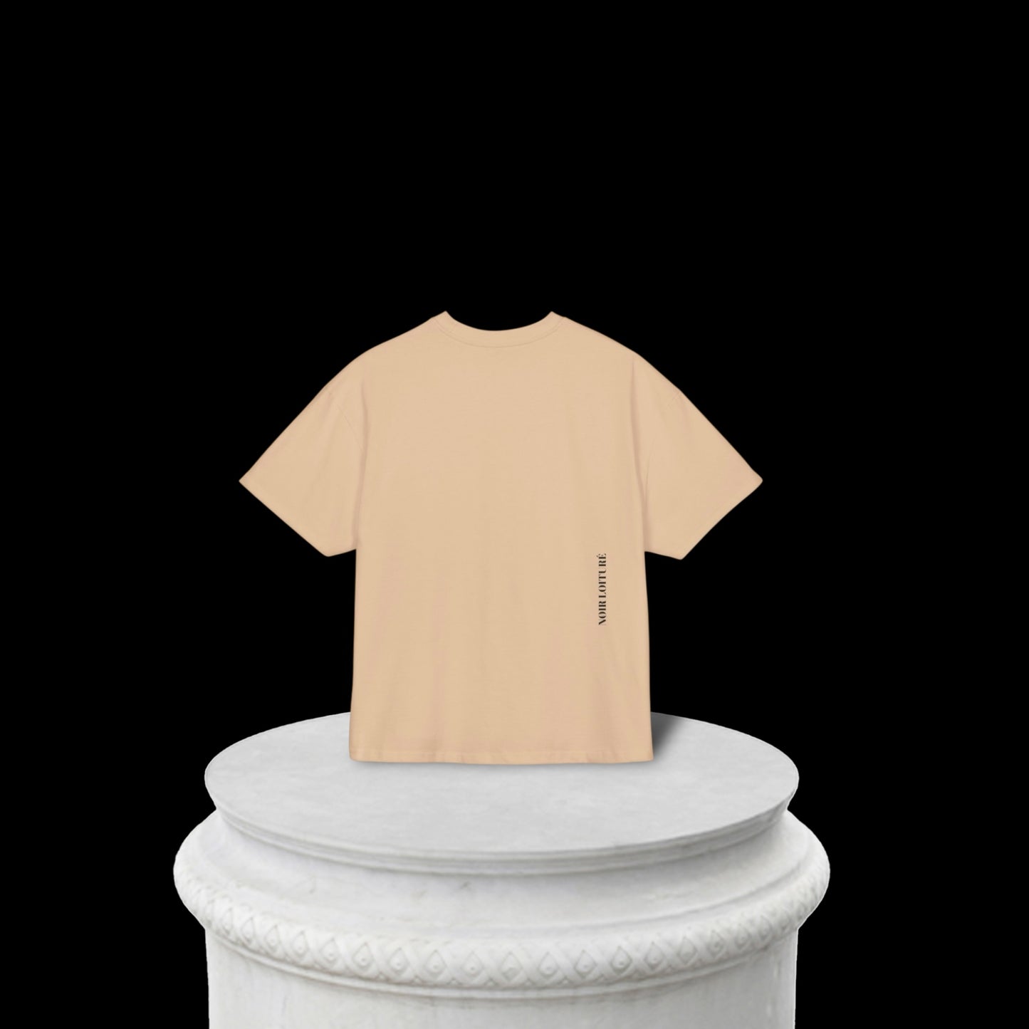 AFOMY T-Shirt in Beige - 100% Baumwolle Oversize Fit Streetwear